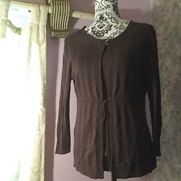 BCBGMaxAzria Sweaters - BCBG MAXAZRIA brown Two piece cardigan silk blend